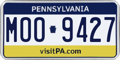 PA license plate MOO9427