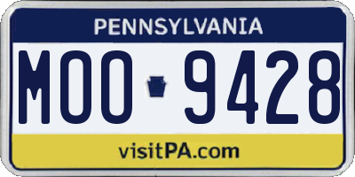PA license plate MOO9428