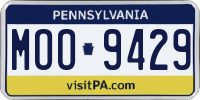 PA license plate MOO9429