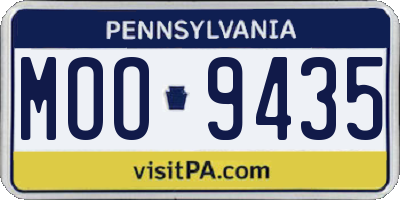 PA license plate MOO9435