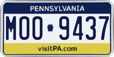 PA license plate MOO9437