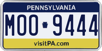 PA license plate MOO9444