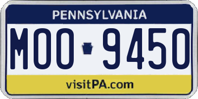 PA license plate MOO9450