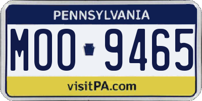 PA license plate MOO9465
