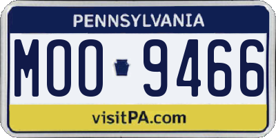 PA license plate MOO9466