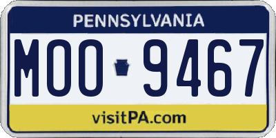 PA license plate MOO9467