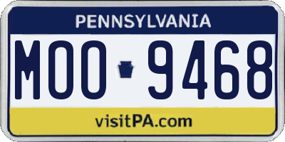 PA license plate MOO9468