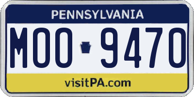 PA license plate MOO9470