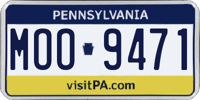 PA license plate MOO9471