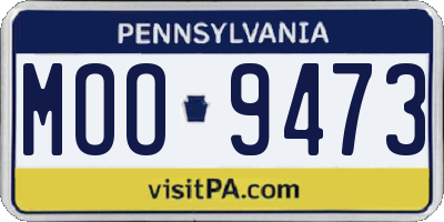 PA license plate MOO9473
