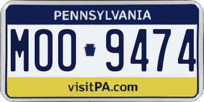 PA license plate MOO9474