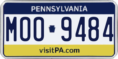 PA license plate MOO9484