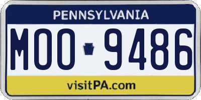 PA license plate MOO9486