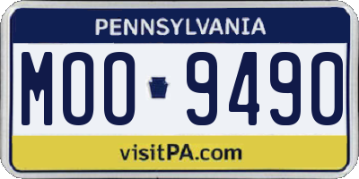 PA license plate MOO9490
