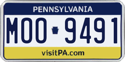 PA license plate MOO9491