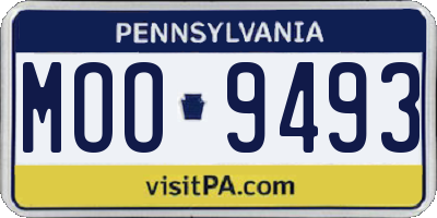 PA license plate MOO9493