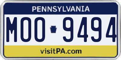 PA license plate MOO9494