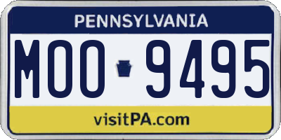 PA license plate MOO9495