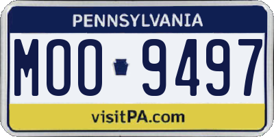 PA license plate MOO9497