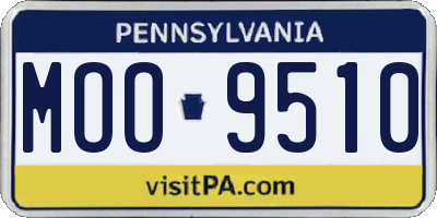 PA license plate MOO9510