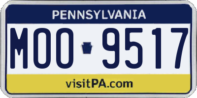 PA license plate MOO9517
