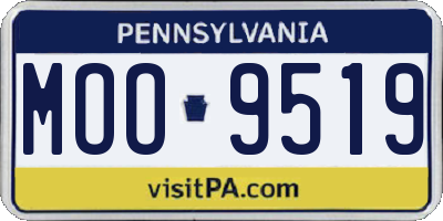 PA license plate MOO9519