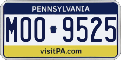 PA license plate MOO9525