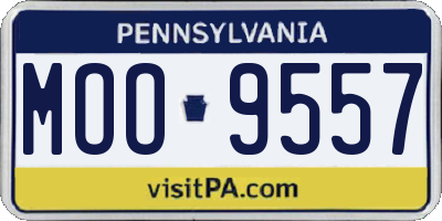 PA license plate MOO9557
