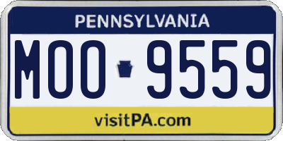 PA license plate MOO9559