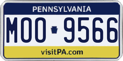 PA license plate MOO9566