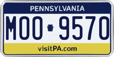 PA license plate MOO9570