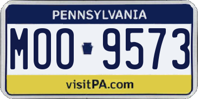 PA license plate MOO9573