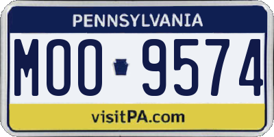 PA license plate MOO9574