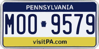 PA license plate MOO9579