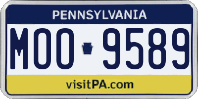 PA license plate MOO9589