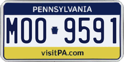 PA license plate MOO9591