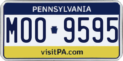 PA license plate MOO9595