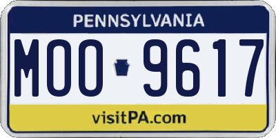 PA license plate MOO9617