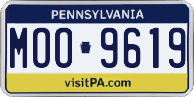 PA license plate MOO9619