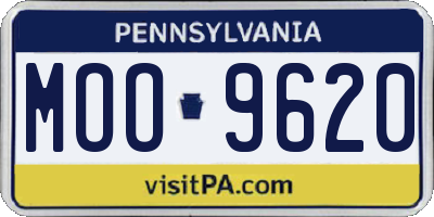 PA license plate MOO9620