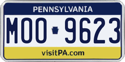 PA license plate MOO9623