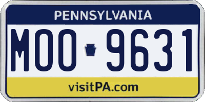 PA license plate MOO9631