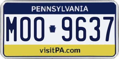 PA license plate MOO9637