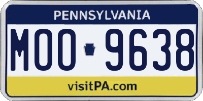 PA license plate MOO9638