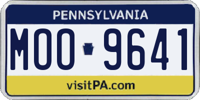 PA license plate MOO9641