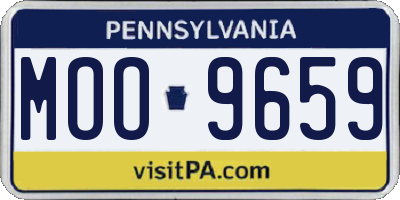PA license plate MOO9659