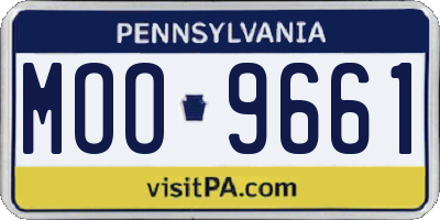 PA license plate MOO9661