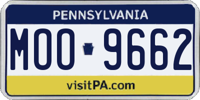 PA license plate MOO9662