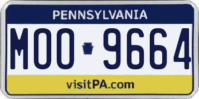 PA license plate MOO9664