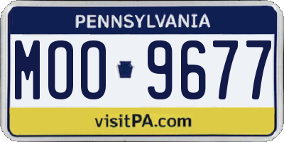 PA license plate MOO9677